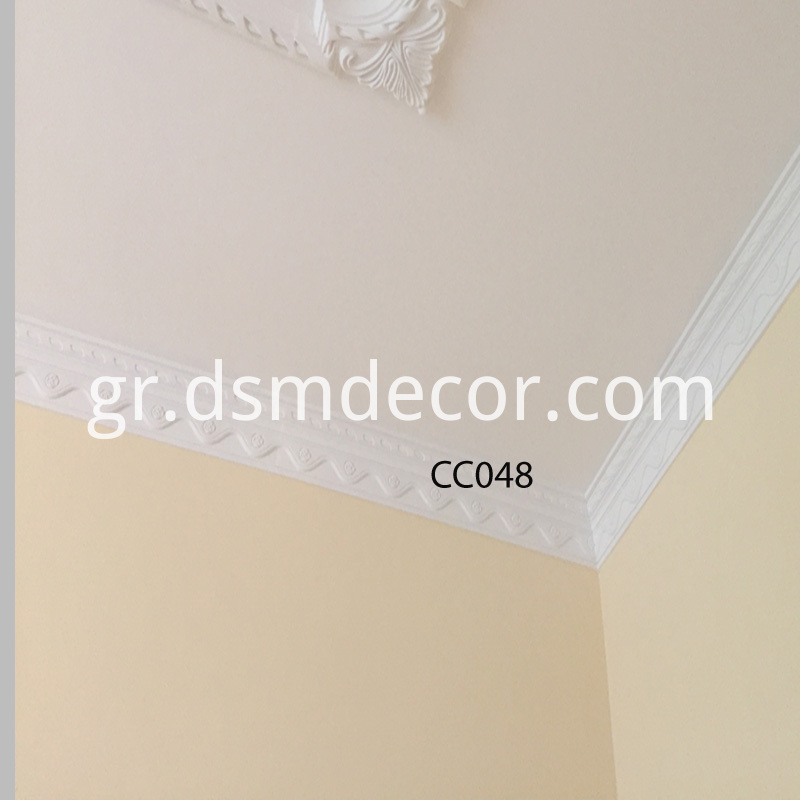 Διακοσμητική χύτευση γείσο πολυουρεθάνης Decorative Polyurethane Cornice Molding